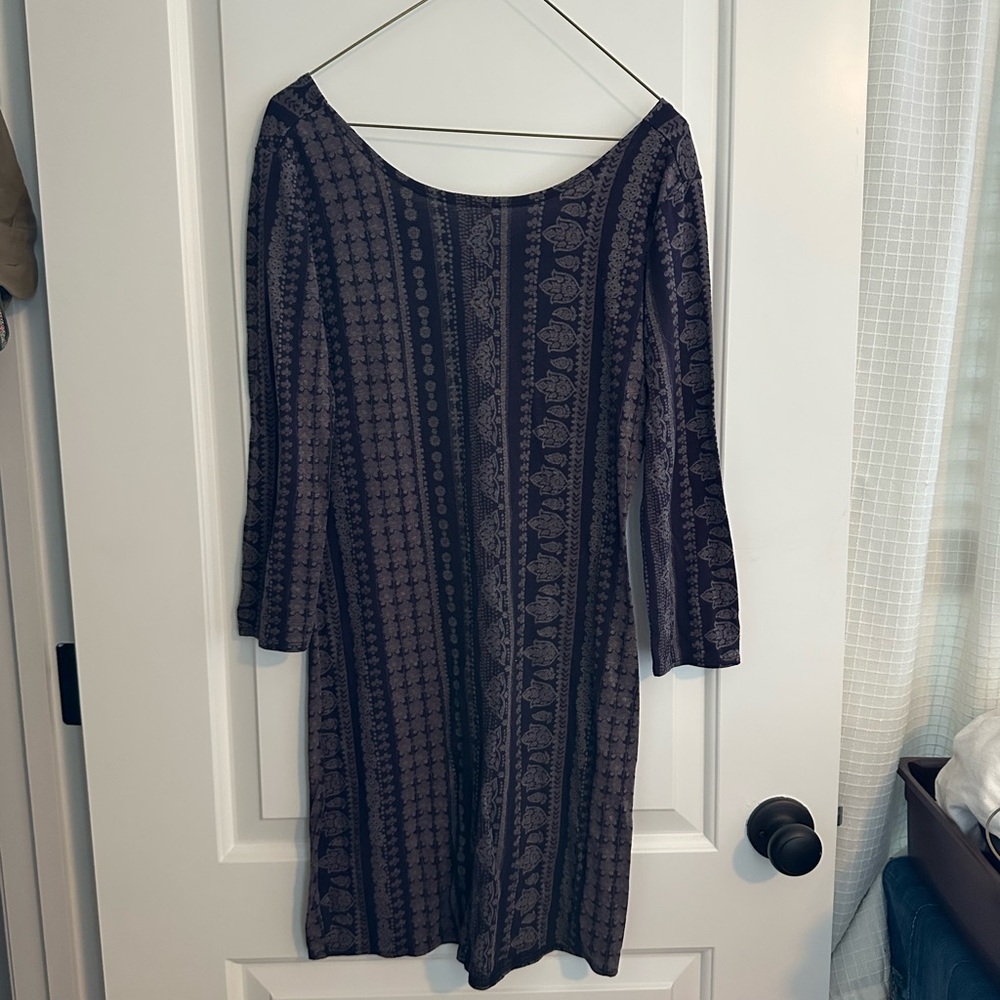 O’Neill purple patterned 3/4 sleeve dress